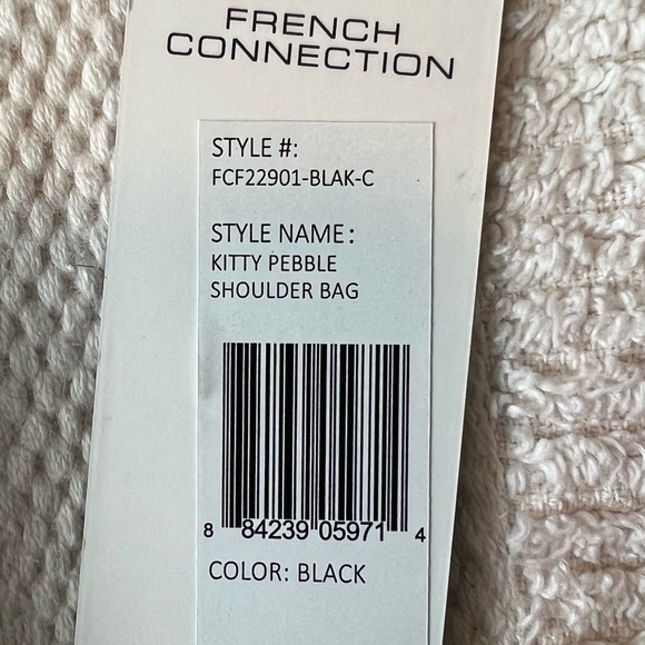 NWT French Connection Kitty Pebble Shoulder Bag - Black - Picture 16 of 16